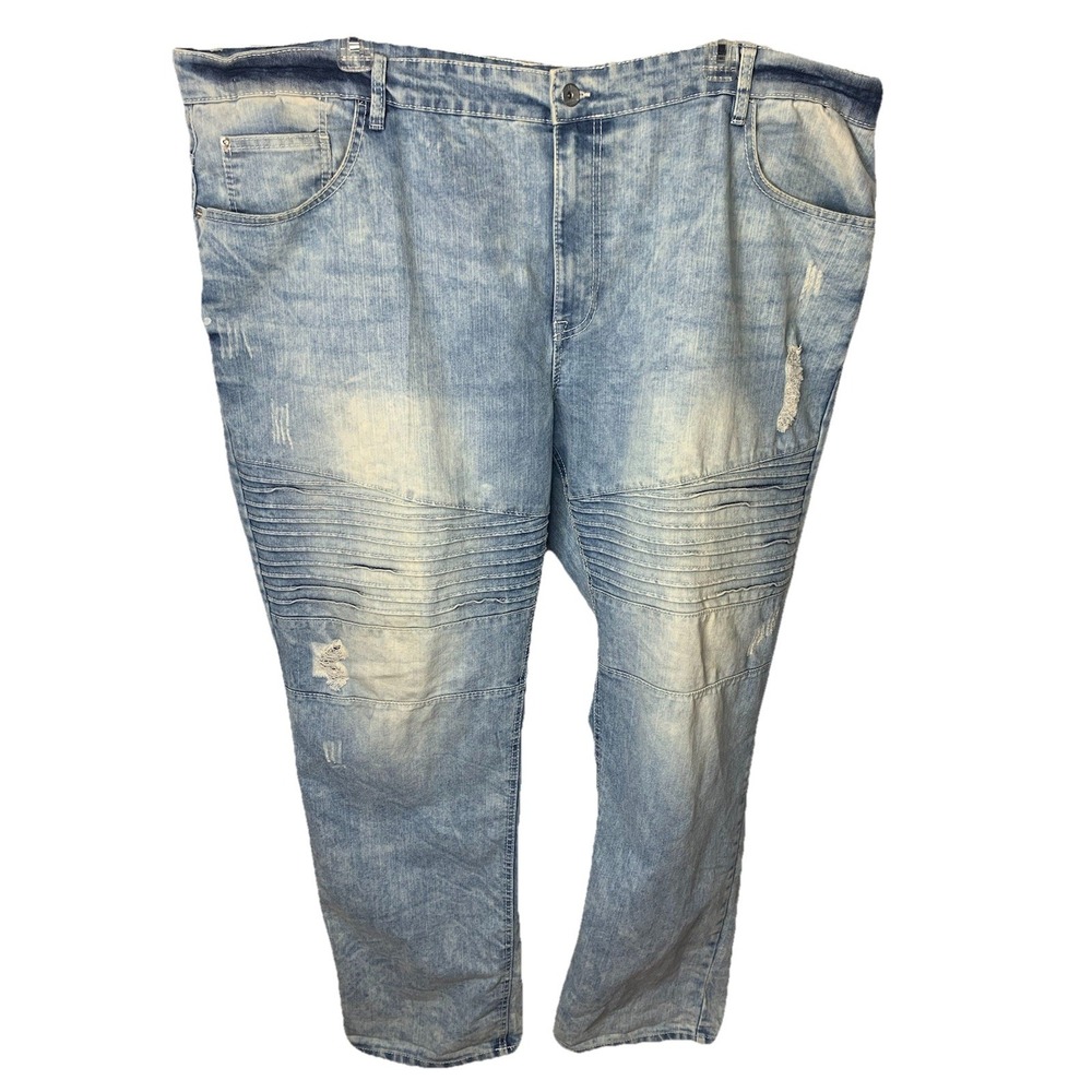 Southpole Jeans Mens Sz 46 (50x34) Acid Wash Moto Style Distressed Y2K Hip Hop